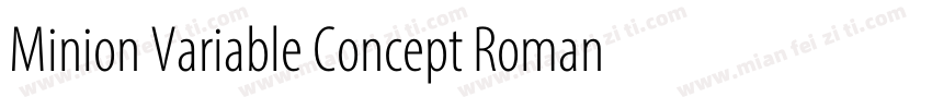 Minion Variable Concept Roman 常规字体转换